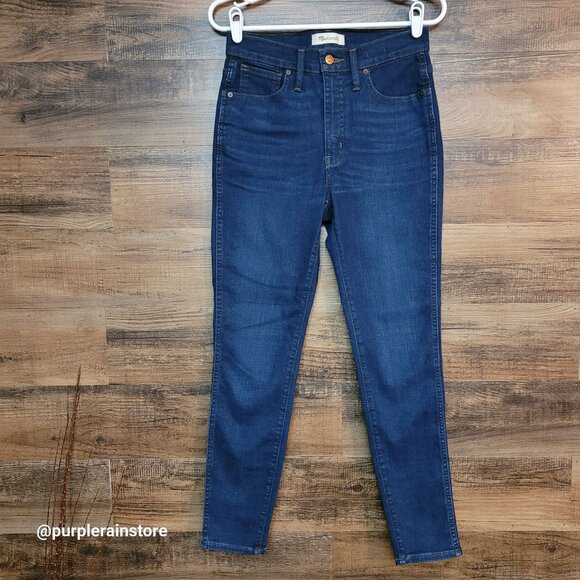 Madewell Jeans 28 Skinny 10" High Rise Hayes Wash F4684 Tummy Control Stretch - Picture 1 of 13